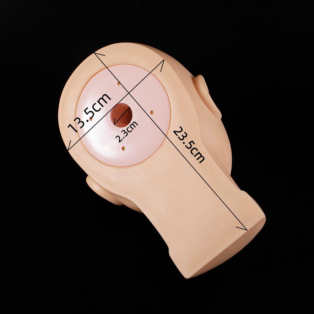 Манекен-голова для тренировки наращивания ресниц - Мягкая модель-полулицо для начинающих с моделью-очками