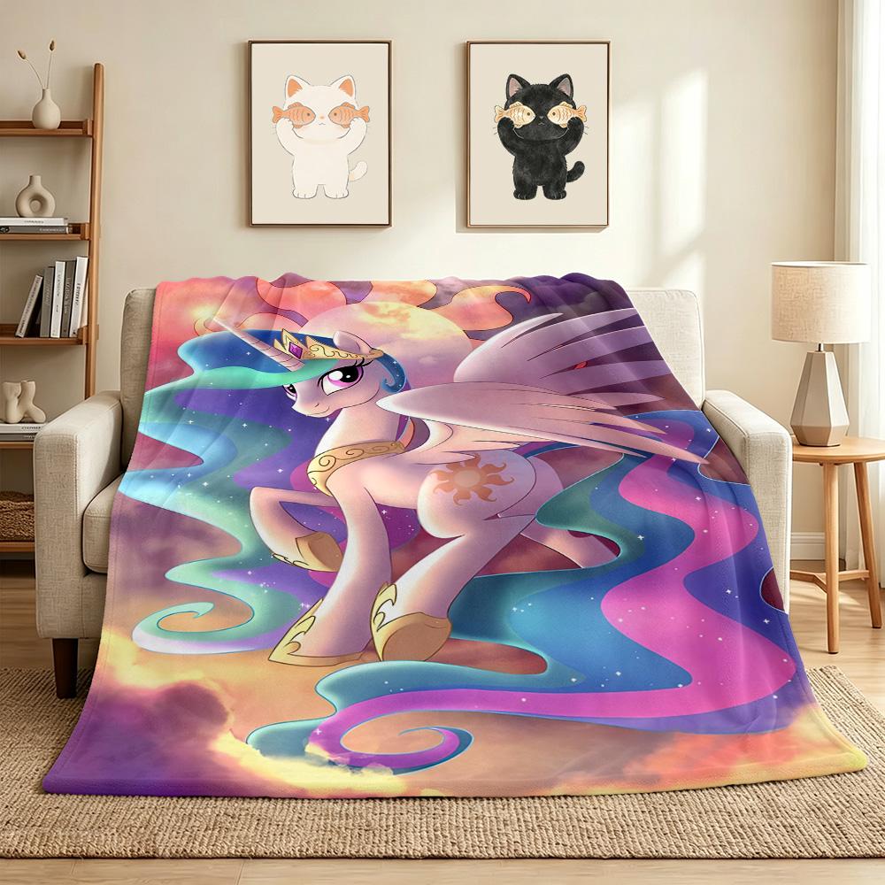 Little Pony Flannel Blanket Throw Blanket Soft Warm Sofa Bed Camping Car home Decor Unique Christmas Gift C9302678