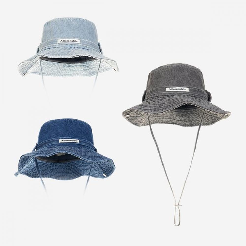 Allincomplete Denim Washed Safari Hat 3 Colors