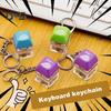 Fidget Toys Keyboard Adult Kids Keychain Stress Relief Toy Exercise Wrist Stress Relief Keychain Fidget Toy Decompression Toy Keychain