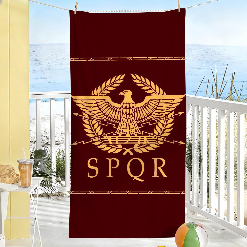 Модный принт SPQR Полотенце Сушильное Полотенце для Ванны Применимо для Легкого Плавания Кемпинга Йоги Пляжа На Открытом Воздухе