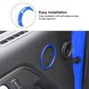 Car Inner Door Speaker Horn Cover Trim 2X For Ford Mustang 2015- Bright Blue