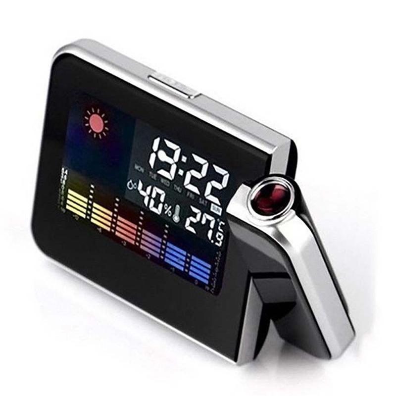 ЖК-цифровой светодиодный проектор, метеостанция, календарь, повтор будильника