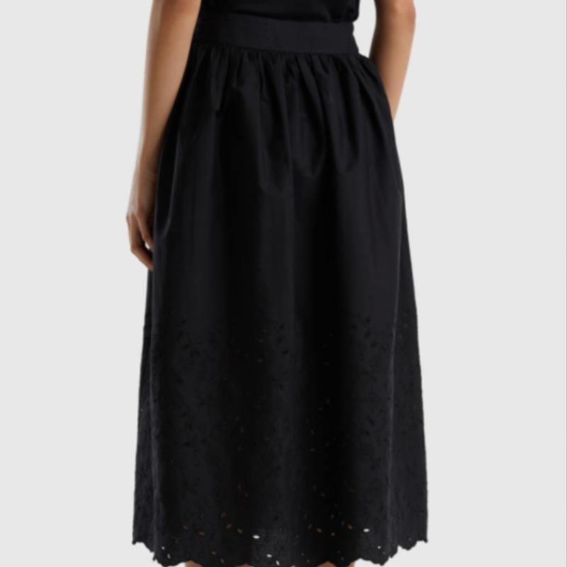 Benetton Юбка с перфорацией и вышивкой 3s 46azd001j