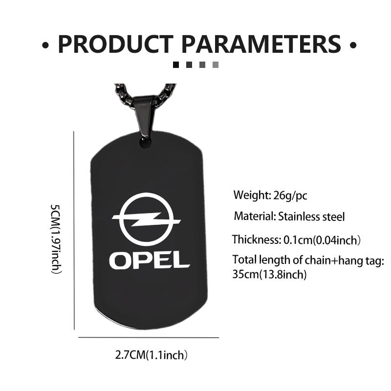 Personalized Engrave Necklace Stainless Steel Custom Pendant Gift For Opel ADAM ASTRA J K CORSA E INSIGNIA MOKKA VIVA Meriva