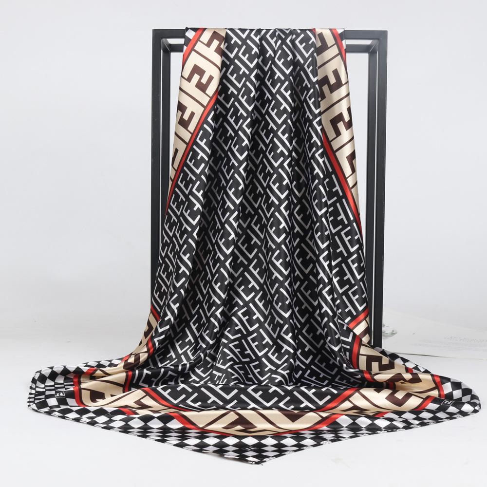 High-quality Luxurious Silk Scarves Headband Scarfs Neck Scarf For Women Chain Silk Scarf Women's Decorative Shawl