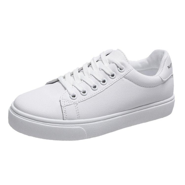 Women Sneakers Fashion Breathble Vulcanized Shoes Pu Leather Platform Shoes White Lace Up Casual Shoes Zapatos Mujer
