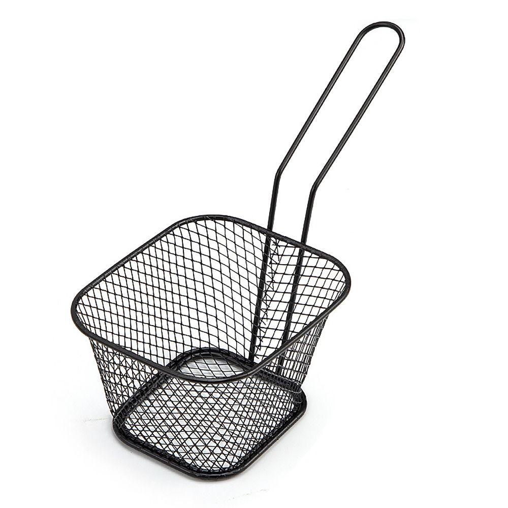 Stainless Steel Frying Basket Oil Separated French Fries Holder for Canteen Kitchen