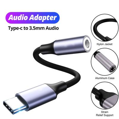 Аудиоадаптер USB Type C на 1,1 мм Преобразователь провода наушников Type C 1,1 Aux Jack Аудиокабель для iPhone Macbook iPad Huawei Realme