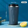 510ml 304 Stainless Steel Thermal Bottle Large Capacity Sealed Double-Layer Insulated Milk Coffee Mug Portable Water Cup Tumbler