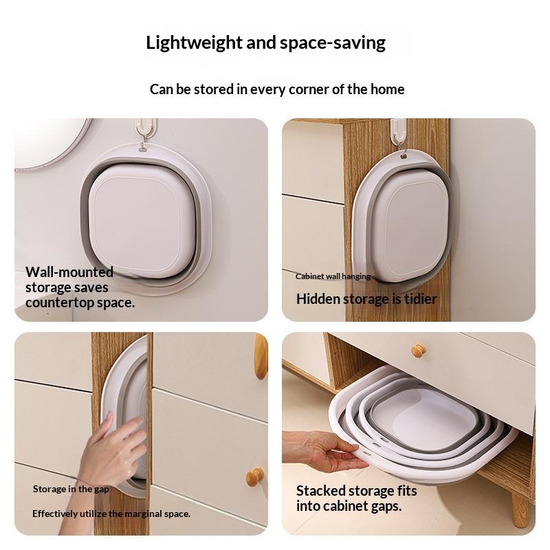 3 шт. Складная раковина Студенческая раковина для общежития Портативная дорожная пластиковая сжимаемая раковина Складная раковина для воды Бытовая