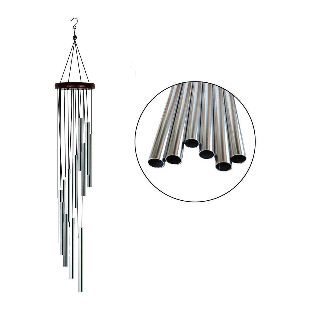12-Tube Handmade Wind Chime Pendant for Balcony, Courtyard, or Living Room – European & American Style