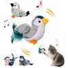 Interactive Chirping Birds Cat Toy Simulation Flapping Wings Plush Birds Touch Activate Electric Flying Birds Toy for Cats And Dogs