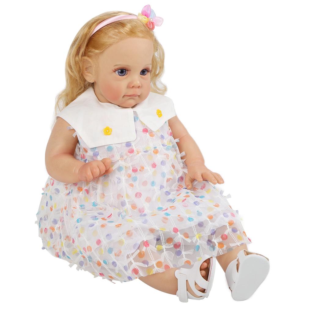 60 см мягкая реалистичная кукла-девочка с длинными вьющимися волосами коллекционная художественная виниловая кукла