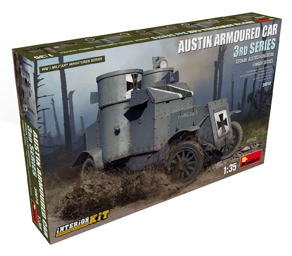 Miniart Scale Austin Type 3 Armored Car Full Interior Plastic Model Kit MA39010 1/35 (German, Austrian, Hungarian, Finnish)