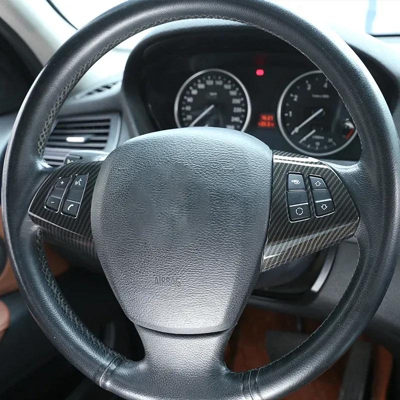 ABS Console Steering Wheel Switch Button Frame Decoration Cover Trim For BMW X5 E70 X6 E71 2009-2013 Interior Car Accessories