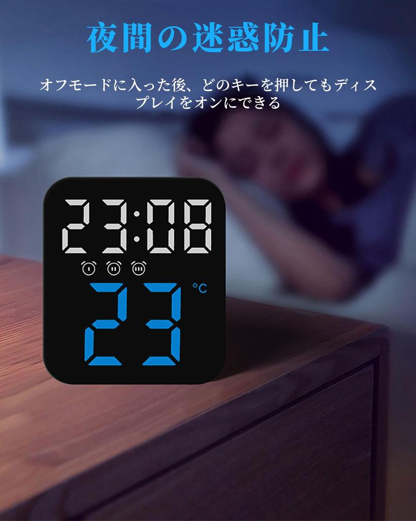 Будильник Светодиодные цифровые часы Настольные часы Работающие от батареек Часы с заглавными буквами на дисплее Легко видеть ночью Несколько настроек будильника Простой звук