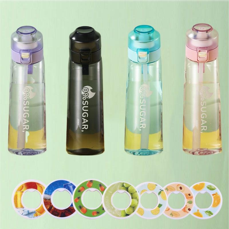 Креативная чашка с ярким вкусом Портативная спортивная чашка с соломинкой для улицы с откидной крышкой Вместимость 650 мл Фиолетовая/синяя/черная/розовая