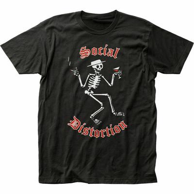 26 Футболка с логотипом Skelly группы Social Distortion Мужская Лицензированная Ретро Футболка Рок-н-Ролл Черная Унисекс Футболка