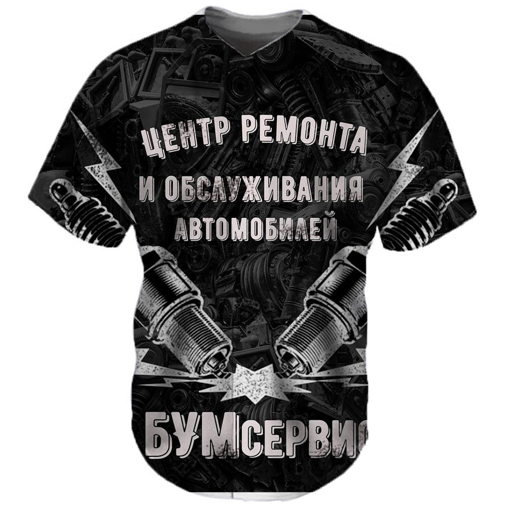 Мужская футболка, винтажная футболка, летняя одежда, персонализированный логотип механика, 3D-принт, топ 5xl, уличный повседневный спортивный свитер большого размера