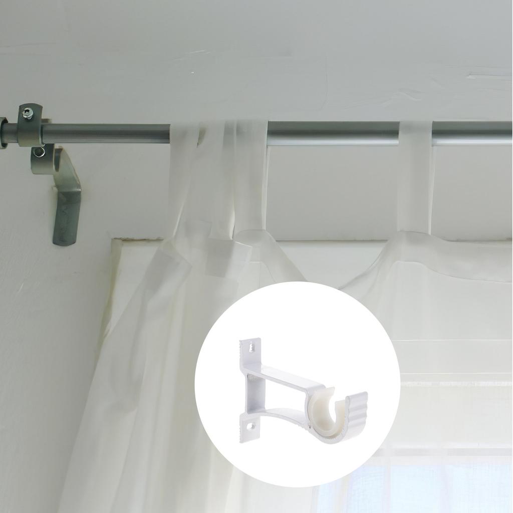 4Pcs Thickened Aluminum Alloy Curtain Rod Brackets Professional Heavy Duty Curtain Holders for Wall Mount Blind Rod Support