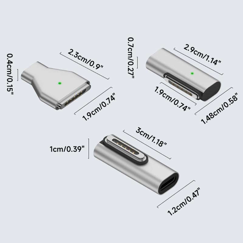 Магнитный USB-адаптер PD Type C для Type-C Female на 3 USB C Female Магнитный адаптер-конвертер для