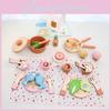 Cooking Wooden Kids Role Play Set Bear Themed Kitchen Toys For Education Early