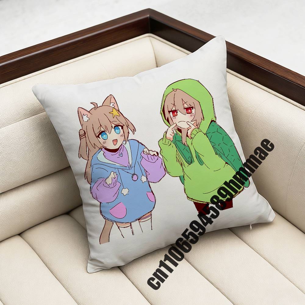 For Neuro Sama Vtuber Throw Pillow Case Sham 45X45Cm 35X35Cm Square Bedroom Pillowcase Cushion Cover