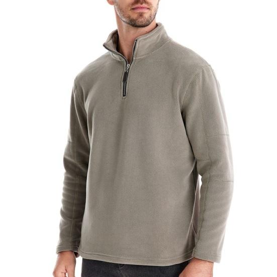 Мужская толстовка осень-зима с застежкой-молнией и воротником-стойкой, длинные рукава, однотонная