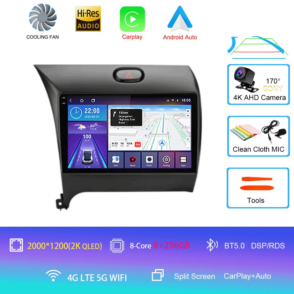 Автомобильное радио Android 14 Carplay Auto для Kia K3 Cerato Forte 2013-2017 RHD Навигация GPS Мультимедиа Видео Плеер 2din DVD Головное Устройство