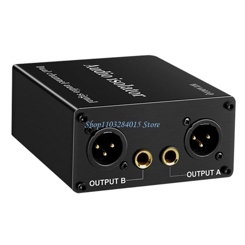 R6FF XLR 6.5mm Music Ground Looping Isolator For Guitar Studio Noise Reductions