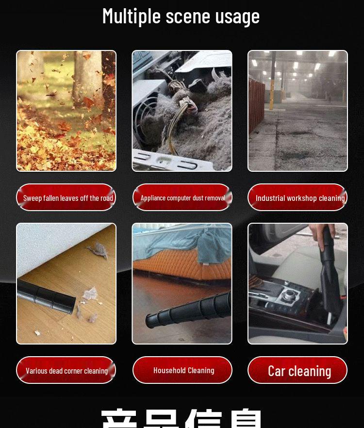 High-Power Industrial Hair and Dust Blower: Adjustable-Speed Handheld for Home and Car Use