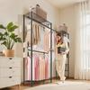 Clothing Garment Rack, Heavy Duty Clothes Rack, Freestanding Clothes Racks with Steel Frame, 363 kg Load Capacity Closet Wardrobe with Storage Shelves