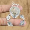 Natural Plume Agate Gemstone Pendant 925 Sterling Silver Jewelry For Girls
