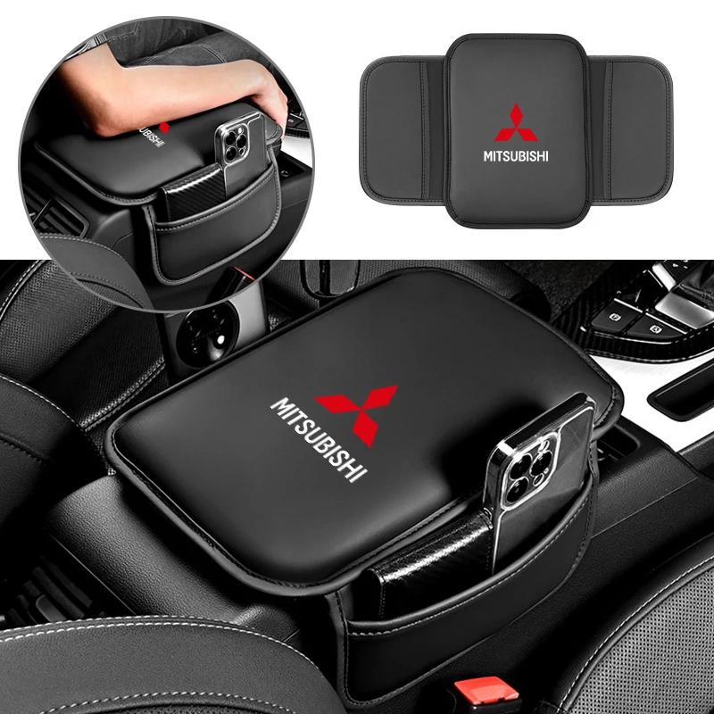 For Mitsubishi Car Armrest Box Pad Leather Center Console Cushion Mat ASX Lancer Pajero Outlander L200 EVO Interior Accessories UU9