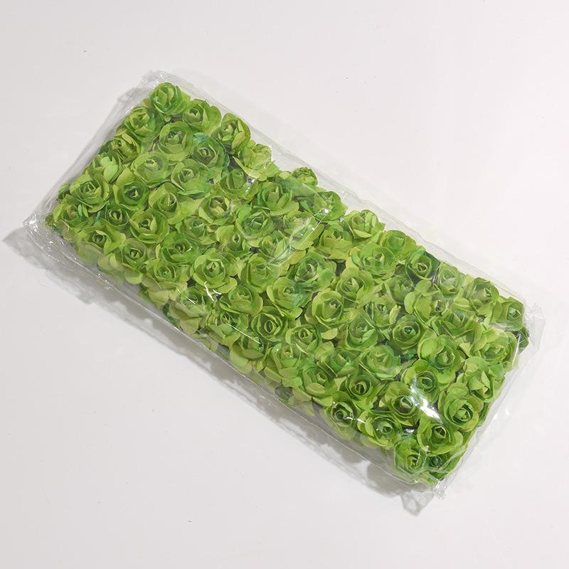 144 шт./упаковка сливовые розы маленькие бумажные цветы имитация цветка подарочная коробка конфет декоративная гирлянда ротанговый головной убор своими руками