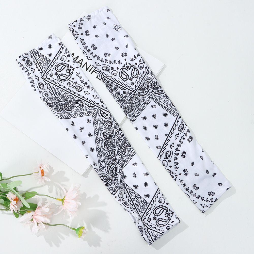 Women Men Sports Sun Protection Long Gloves Hand Cover Ice Silk Sleeves Arm Sleeves