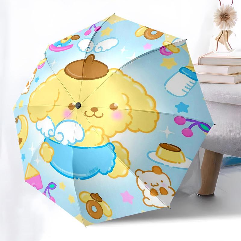 1pc Baby Poodle Cute Illustration Umbrella with Plastic Handle,Suitable for All Seasons Home Travel Outdoor UmbrellaSanlio052
