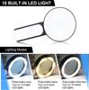 Handheld Magnifying Glass 30x 18 Led Lights 3 Modes Illuminated Magnifier Reading Lens Tool