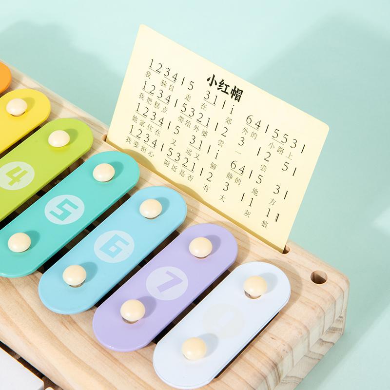 Multi-functional Wooden Music Table Toy | Develops Hand-Eye Coordination Musical Enlightenment Sensory Development Birthday Gift