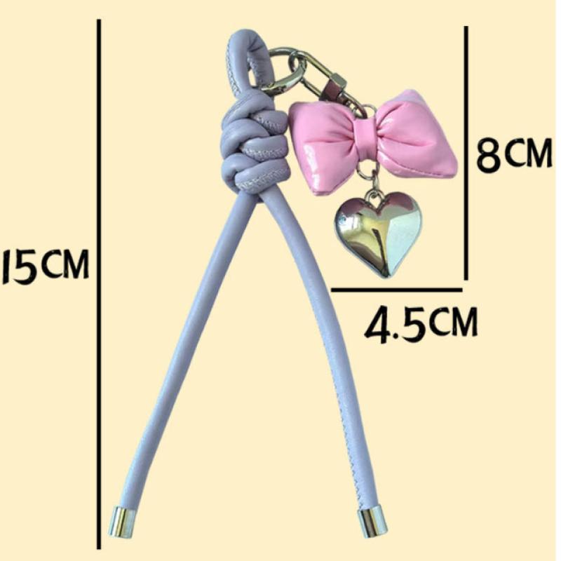 Серия Сердце Кожаный Сумка-бант Подвеска Брелок Ювелирное изделие Подарок Украшение Аксессуары