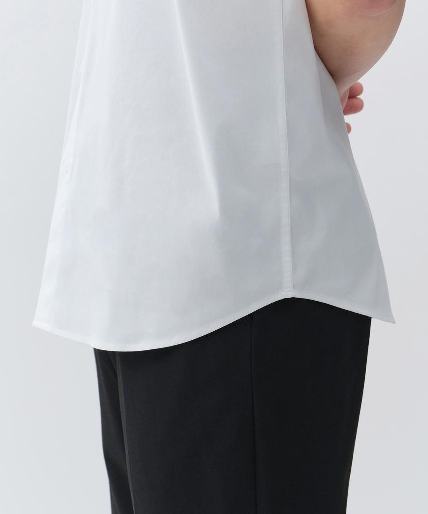 MUSINSA STANDARD Basic Short Sleeve Dress Shirt [White]