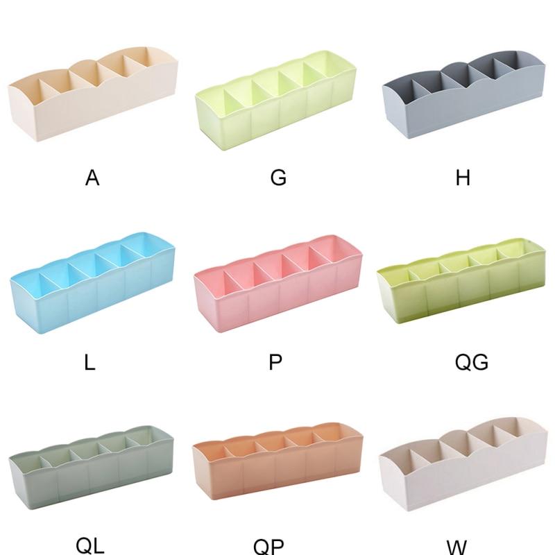 Многоцелевой ящик для хранения нижнего белья с 5 сетками, пластиковый ящик для хранения носков, штабелируемый ящик, отделочная коробка для гардероба