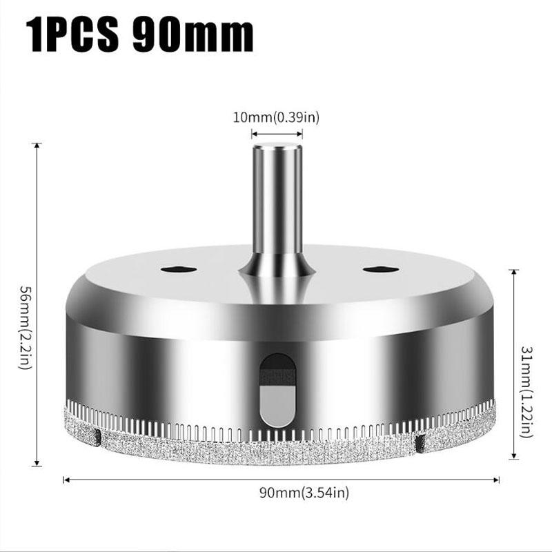 Алмазный перфоратор Интегрированное стальное сверло для стекла Плитка Стена Мрамор Перфоратор Гальваническое сверло Открывалка для стеклянных отверстий