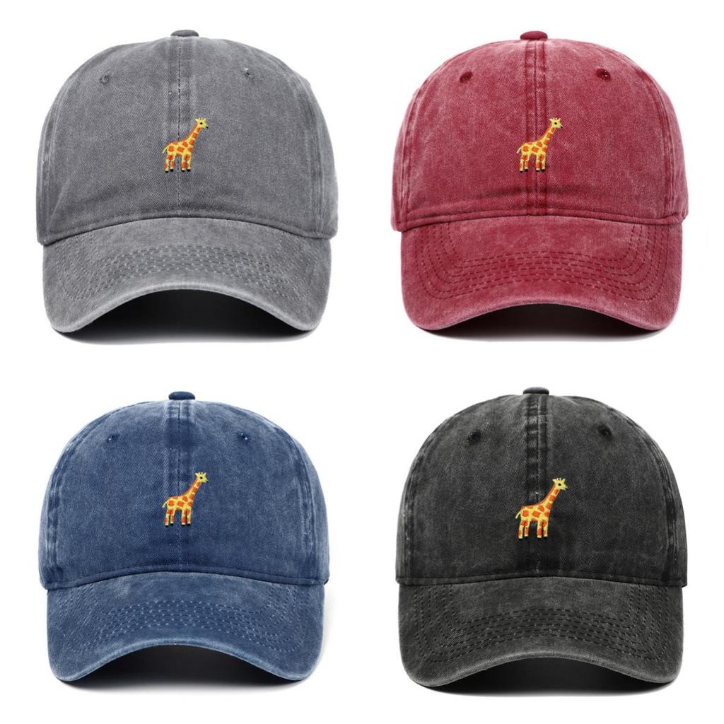 Кепка для бейсбола с вышивкой жирафа - Унисекс, регулируемая, летняя, в стиле хип-хоп