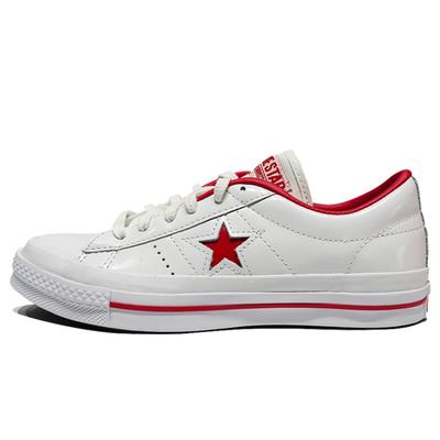 Классические низкие кеды из парусины серии One Star, унисекс, белые/красные