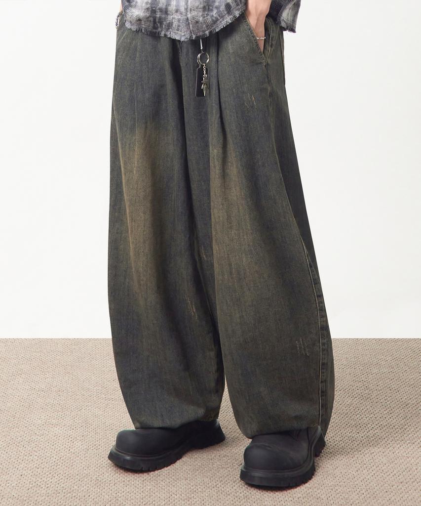 Dimiteulibeullaeg Asi Essential Curved Balloon Denim Pants_Linen-Like Yellow Wash
