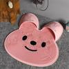 Rabbit Bathroom Shower Anti Slip Mat Foot Scrubber Back Scrubber Circular Massage Mat Silicone Foot Mat
