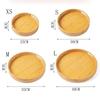 Multipurpose Tea Food Dish Simple Drink Platter Food Tray Wooden Round Tray  Home Decoration