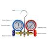 R134a Air Conditioning Pressure Gauge with Hose and Hook 3 Way AC Diagnostic Manifold Gauge Set Freon For R12 R22 R404A R134a